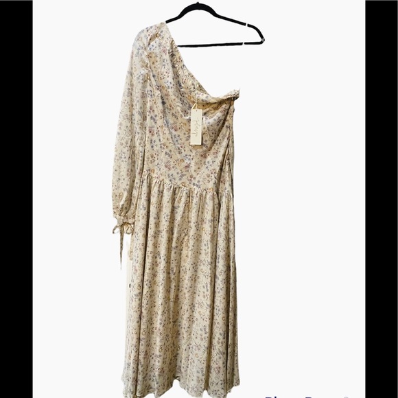 Petersyn Belinda Midi Dress Floral One Shoulder Large NEW NWT - Picture 5 of 5